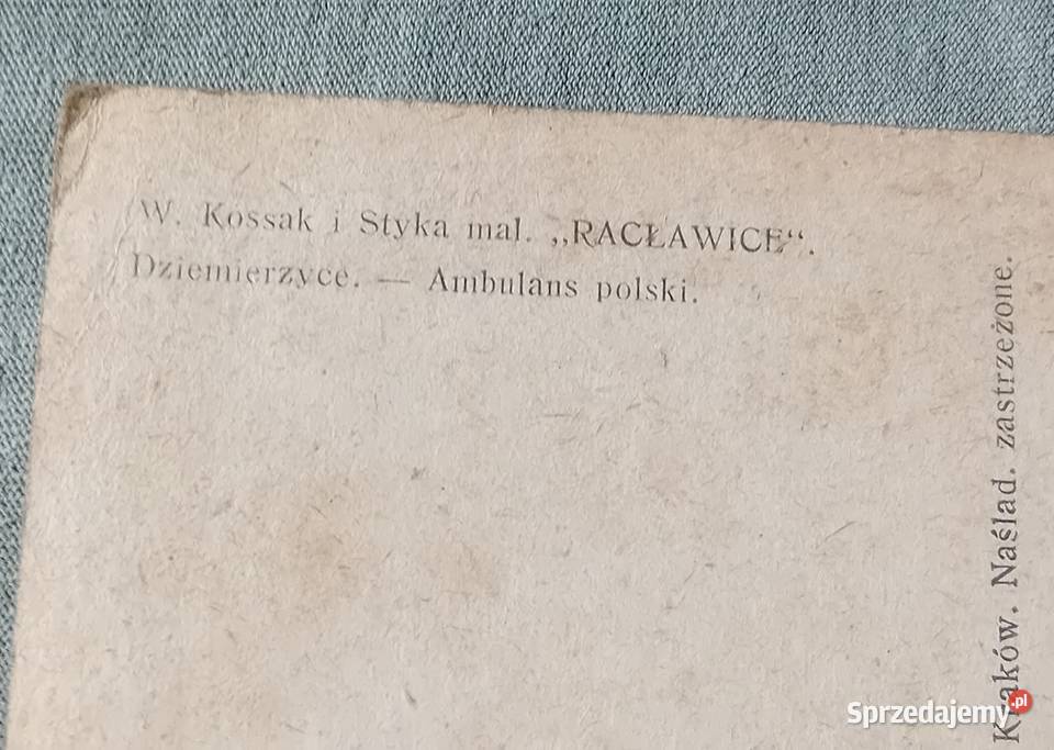 Pocztówka W Kossak i Styka Racławice Salon Koźminek sprzedam