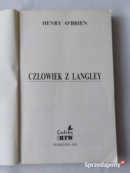 CZŁOWIEK z LANGLEY Henry OBrien sprzedam