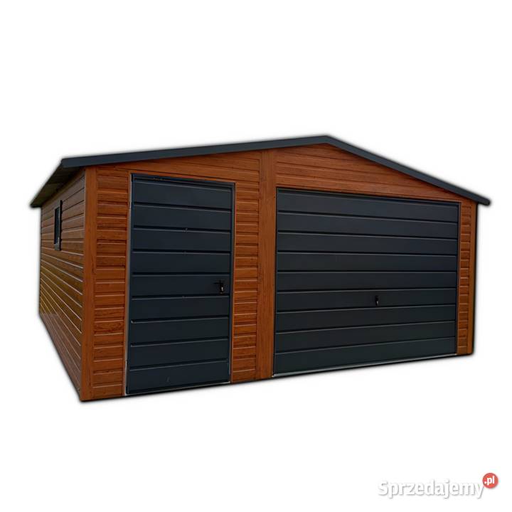 Garaż Blaszany dwuspadowy 5x5 drewnopodobny Sprzedaż Płock