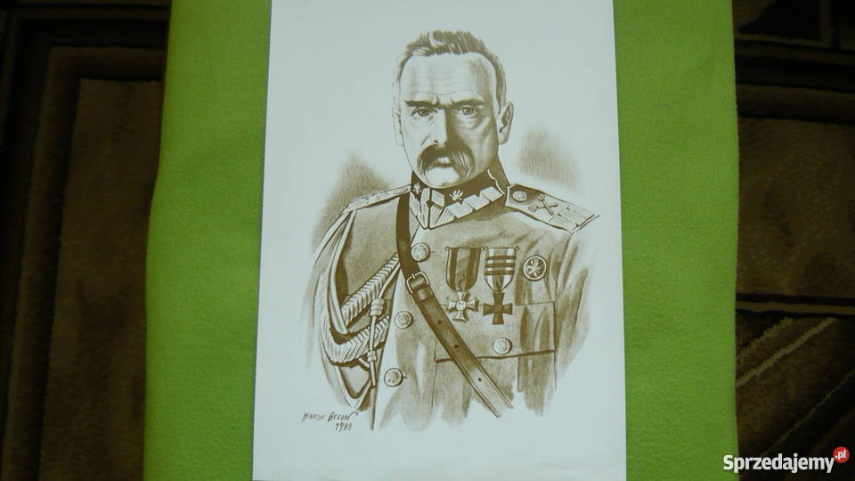 Grafika I Henryk Gecow Józef Piłsudski Malarstwo śląskie Myszków