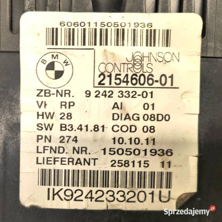 LICZNIK ZEGARY 9242332 BMW E81 E87 20 D Diesel Liczniki i zegary Chełm