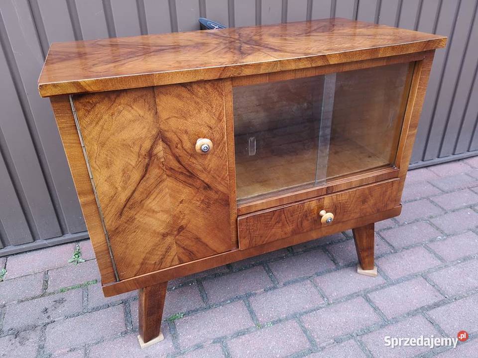 Komoda Szafka Stolik ARTDECO PRL Orzech Stary Swarzędz