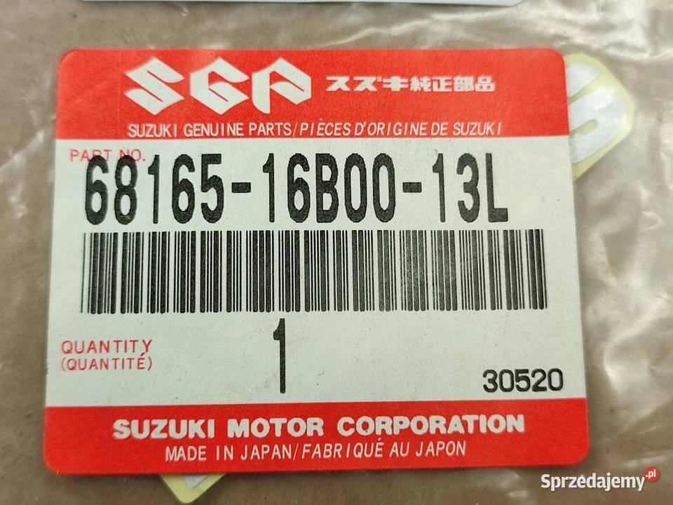 NAKLEJKA EMBLEMAT SUZUKI 6816516B0013L Emblematy sprzedam