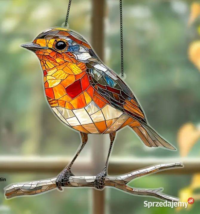 Witraż łapacz słońca ptak na gałęzi NOWY mazowieckie sprzedam