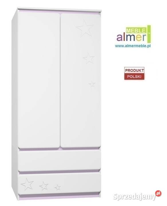 szafa dziecięca biała STARS MDF C21 90x55 w200 Koło