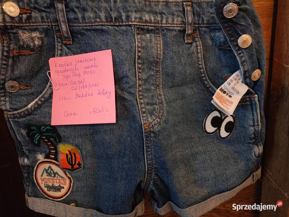 Krotkie jeansowe ogrodniczki marki Topshop Moto kujawsko-pomorskie Chełmno