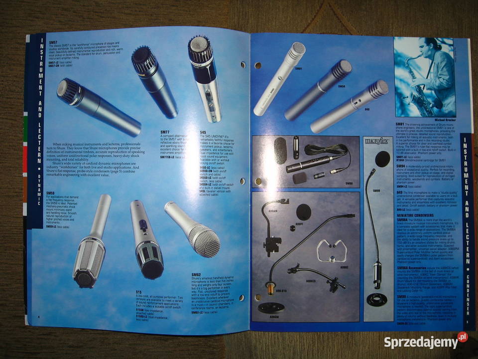 SHURE Microphone and Circuity Products catalog Kultura i Rozrywka Kępice