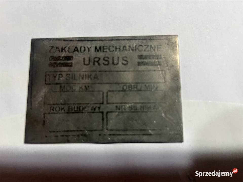 Tabliczka silnika ursus c 325 oryginał Ursus łódzkie sprzedam