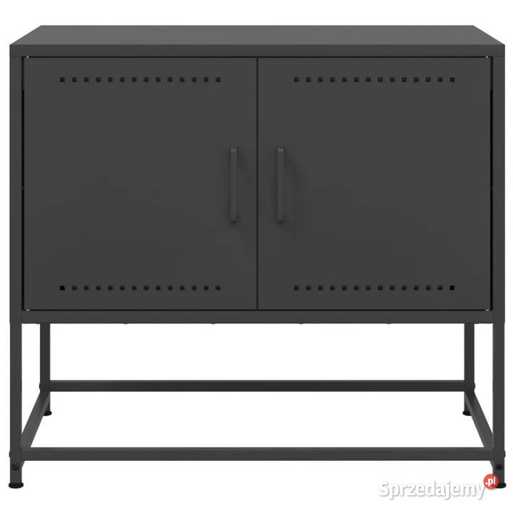 Szafka pod telewizor czarna 685x39x605 stalowa