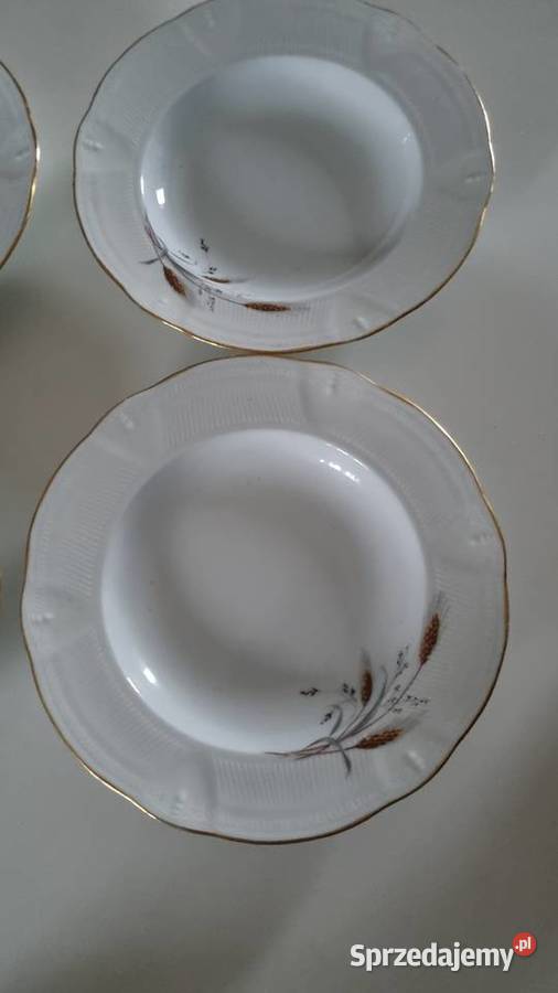 Talerze Głębokie Obiadowe Porcelana Francuska Wola Podłężna