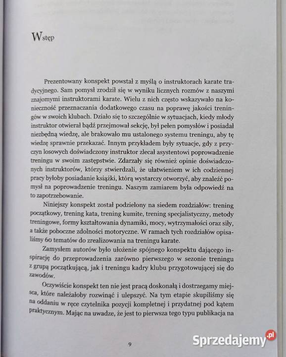 KONSPEKT TRENINGÓW KARATE TRADYCYJNEGO Warszawa sprzedam