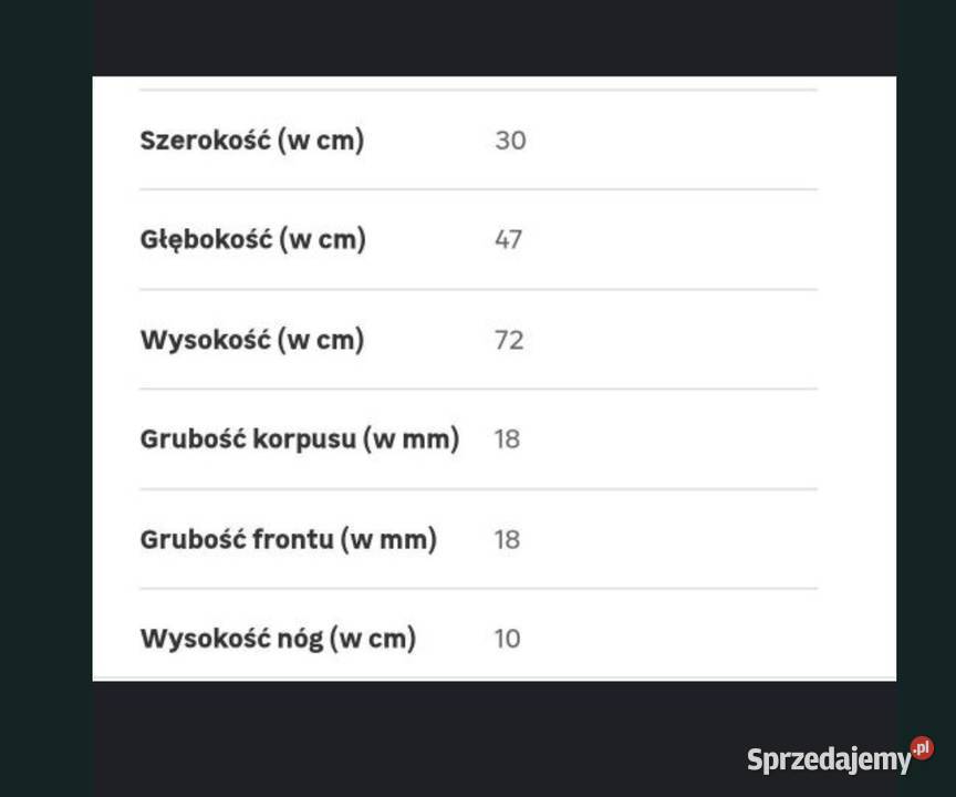szafka kuchenna stojąca Acari 30 Ruda Śląska