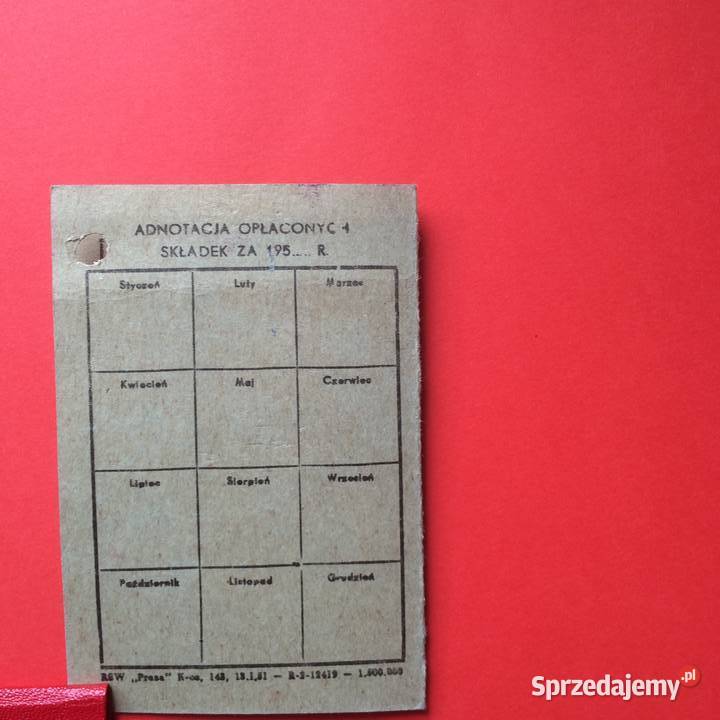 1422 Legitymacja Członkowska Tymczasowa Szczecin