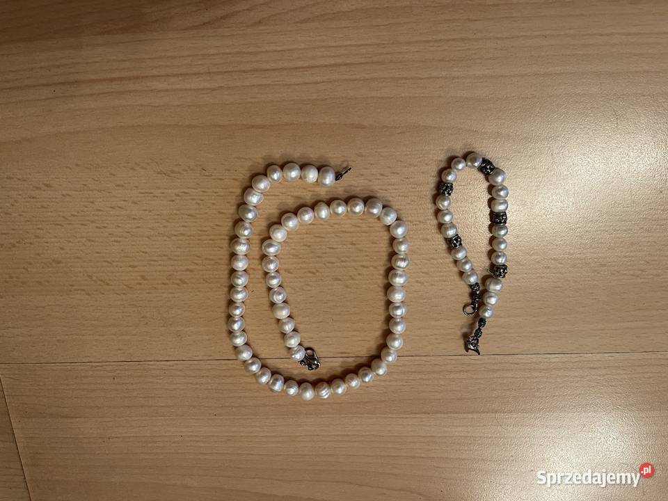 Bransoletka perły naturalne białe Gdańsk