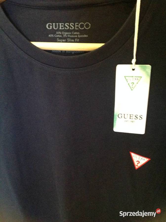 Koszulka Granatowa Męska GUESS M NOWA unisex lubuskie