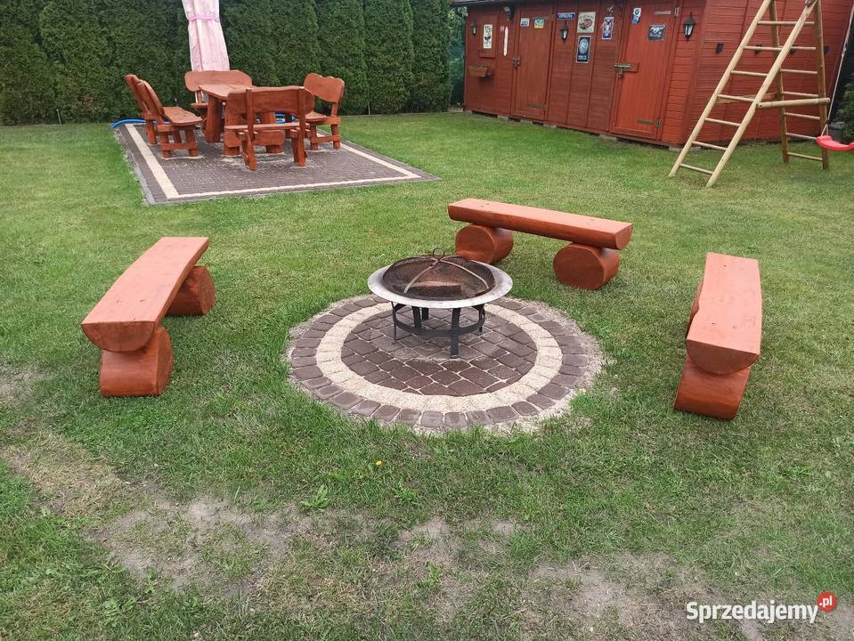 Ławka z bala biesiadna do ogniska Woźniki sprzedam