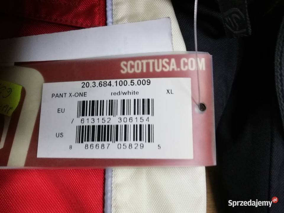 Spodnie Scott XONE redwhite XL Kaski i odzież świętokrzyskie