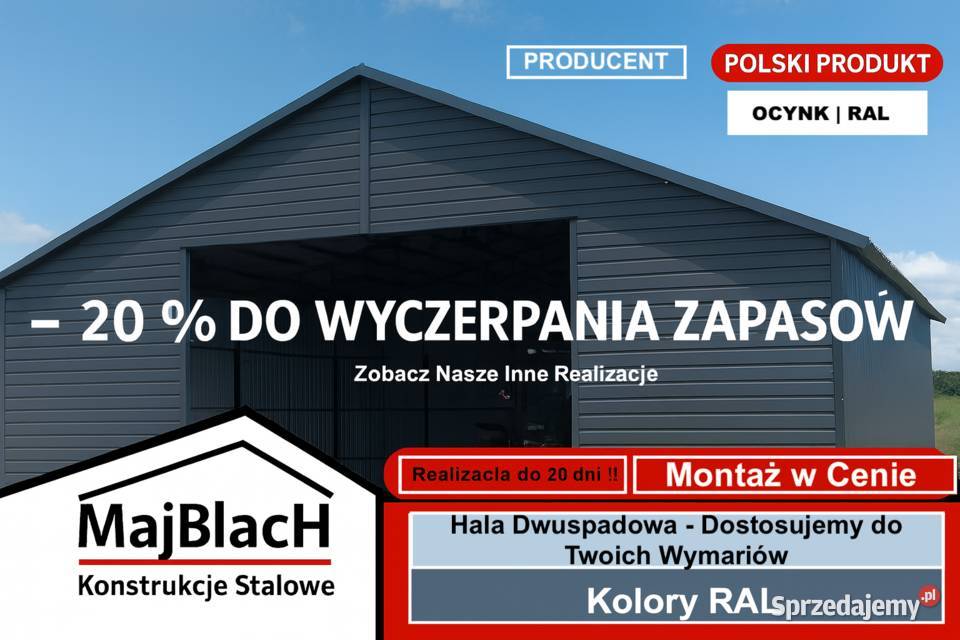 A16Otwarty Garaż Blaszany Grafit WiataHala bez