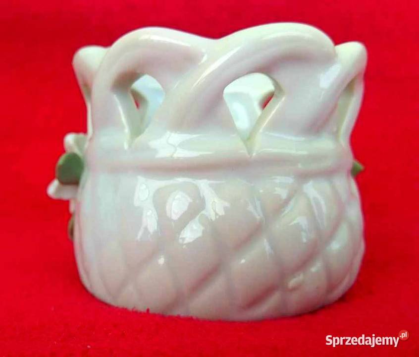 Piękny ażurowy koszyk świecznik porcelana Katowice