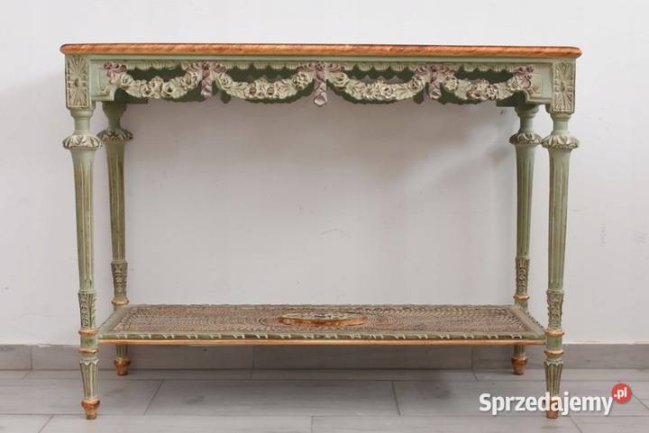 Piękny Drewniany Stolik Stół Konsola