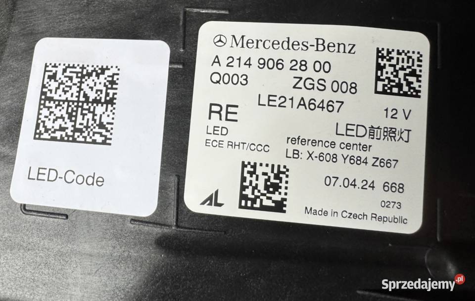 MERCEDES EKLASA W214 LAMPA FULL LED KOMPLETNA Kłodzko