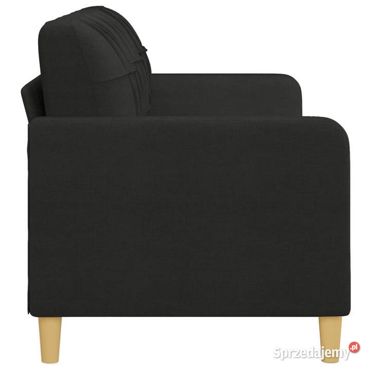 Sofa 3osobowa czarna 180 tapicerowana tkaniną mazowieckie Warszawa