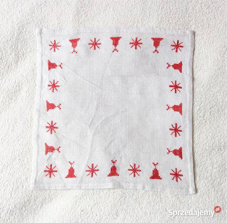 Serwetka ręcznie haftowana haft krzyżykowy sprzedam