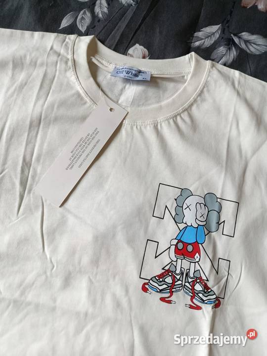 Tshirt bawełniany Off White biały XL regular fit