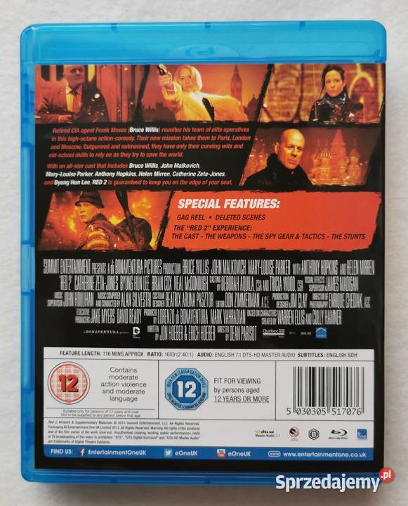 Red 2 Bluray En 2013 Bruce Willis pełne Wytrzyszczki