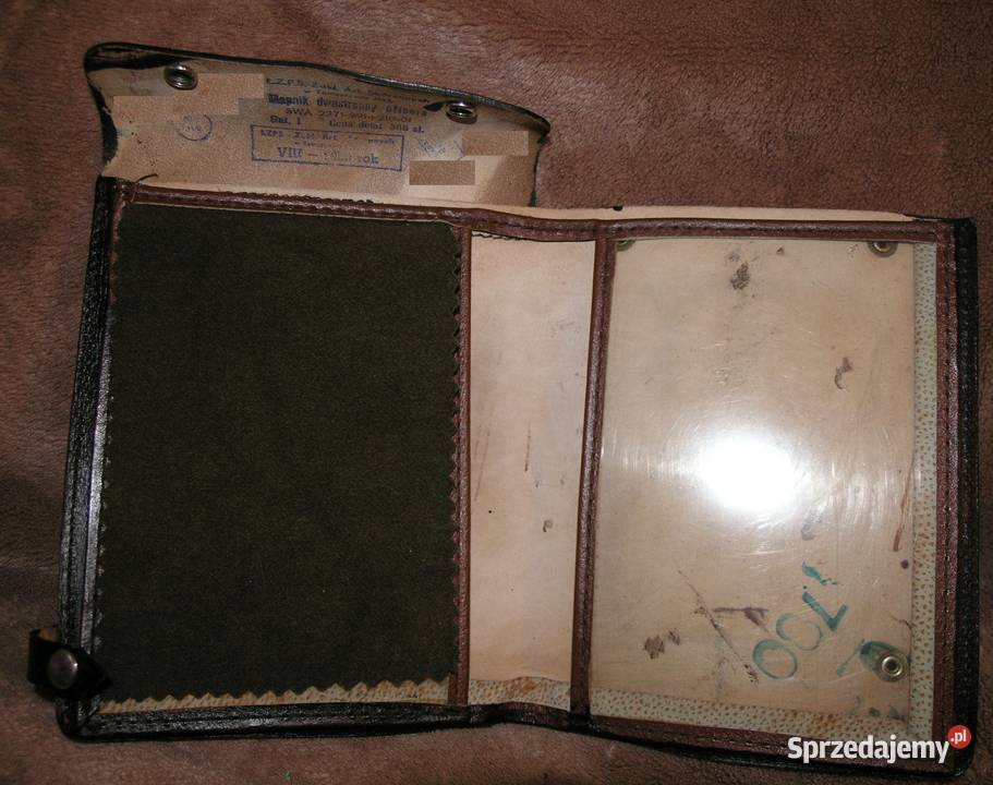 Mapnik dwustronny oficera SWA 2271 skóra Pozostałe Antyki, Sztuka, Kolekcje Poznań