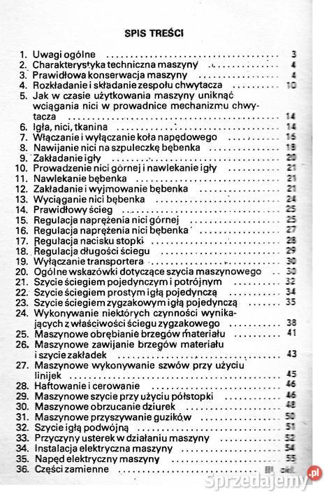 maszyna do szycia łucznik 450 i 451 instrukcja