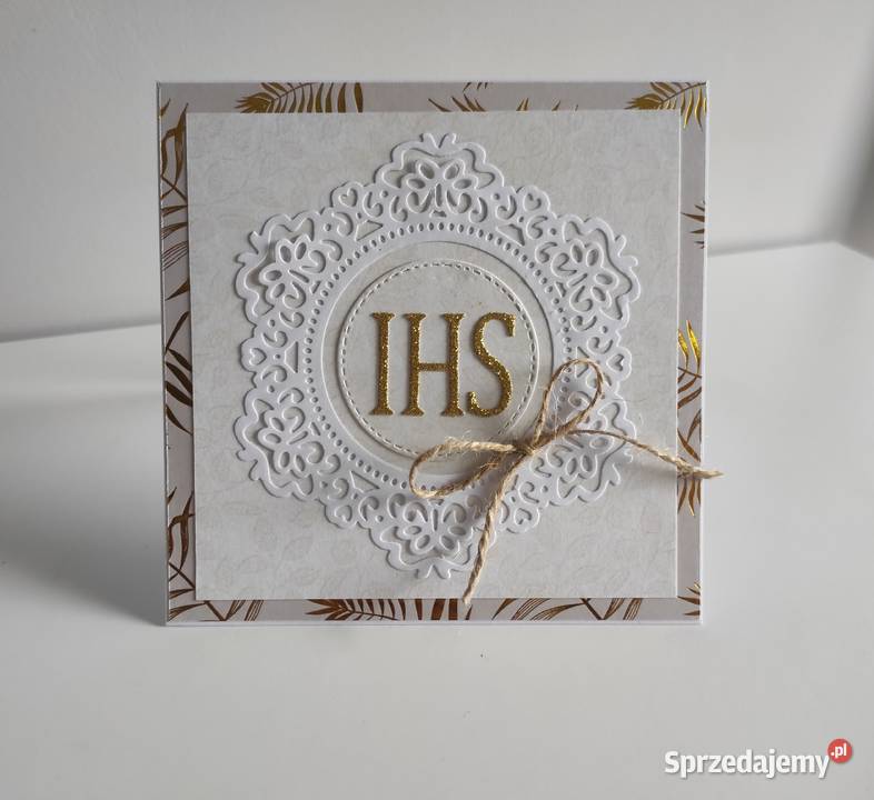Kartka ręcznie robiona na Komunię Świętą Łódź