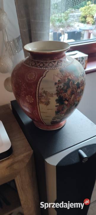 Wazon Satsuma Japonia ręcznie malowany sygnatura Stargard