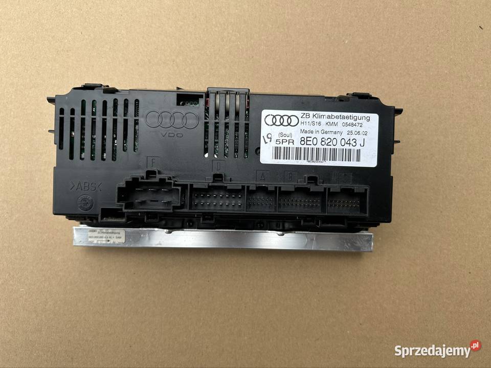 Panel klimatyzacji Audi a4 b6 8E0820043J osobowe Bydgoszcz sprzedam