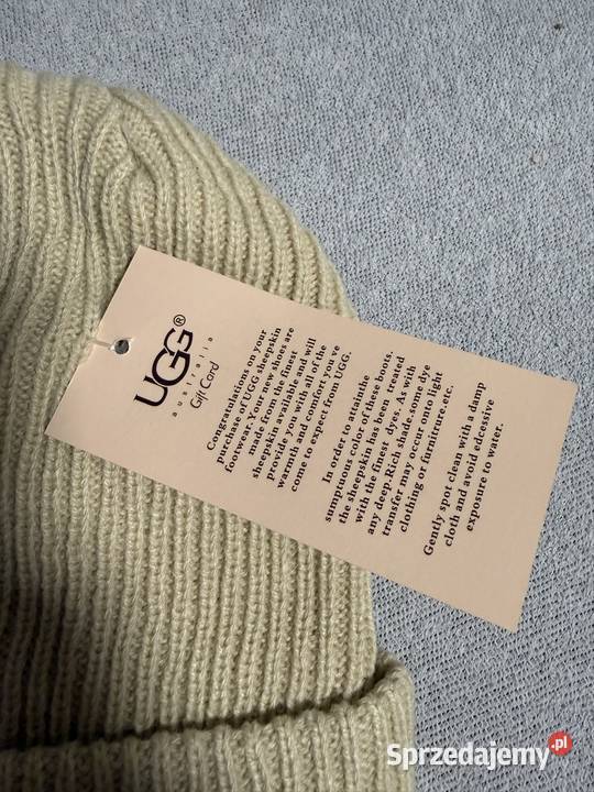 Czapka beżowa UGG Dla kobiet wielkopolskie Jarocin