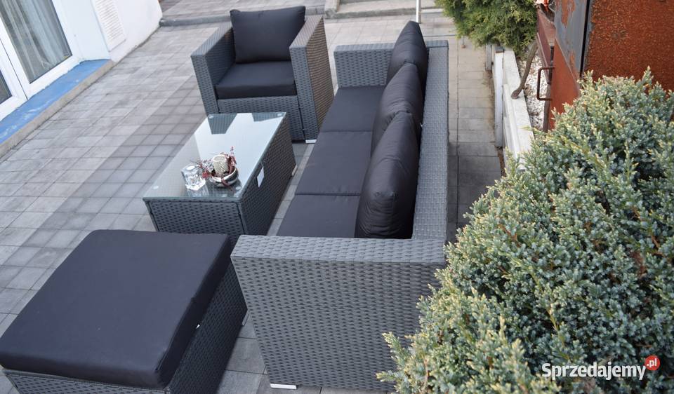 BORNEO popiel grafit technoratan sofa fotel pufa Bosutów sprzedam