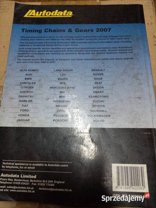 Autodata książkowa do silników benzynowych i
