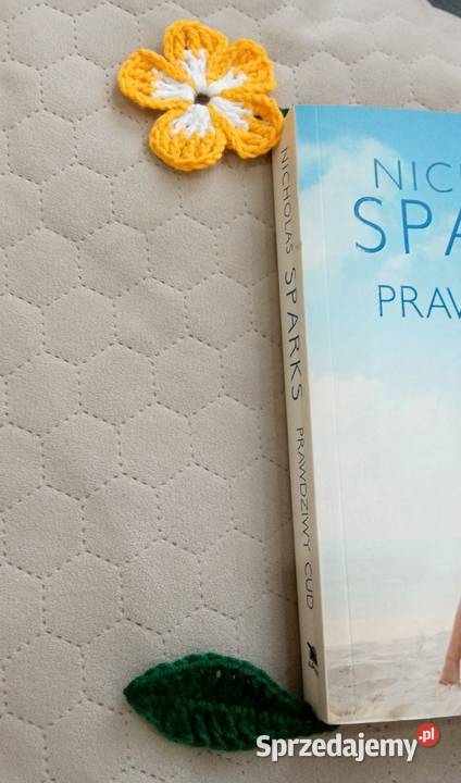 Kwiatek na szydełku zakładka do książki łódzkie Łask