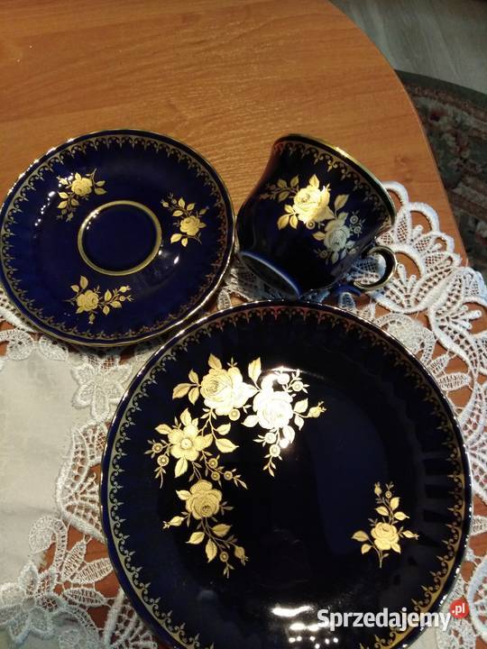 Trio porcelanowe sygnowane Brzeg