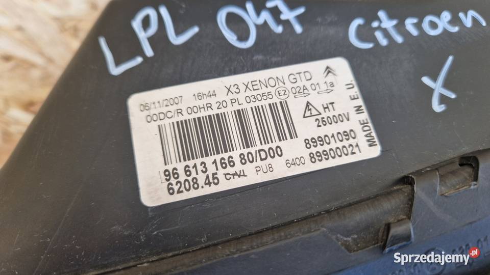 CITROEN C5 LAMPA PRZÓD PRZEDNIA LEWA EUROPA Słowikowo