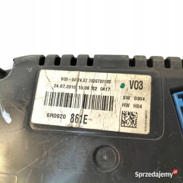LICZNIK ZEGARY 6R0920861E VW Polo V 12 16 TDI lubelskie Chełm sprzedam