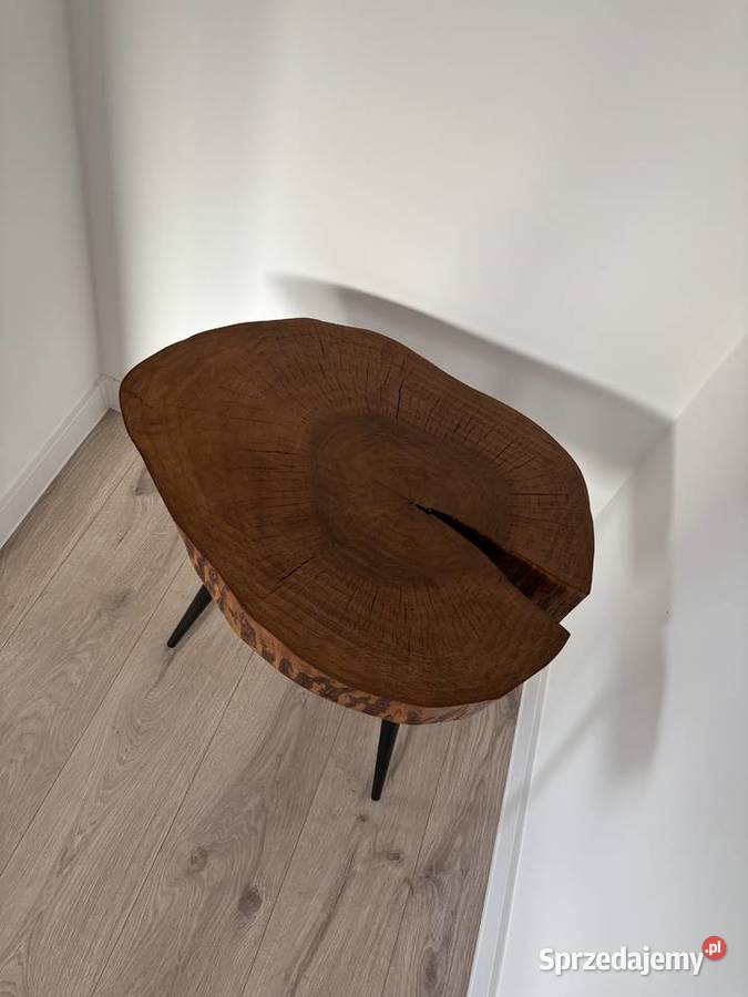 Stolik kawowy plaster drzewa orzech włoski 50cm Orłów