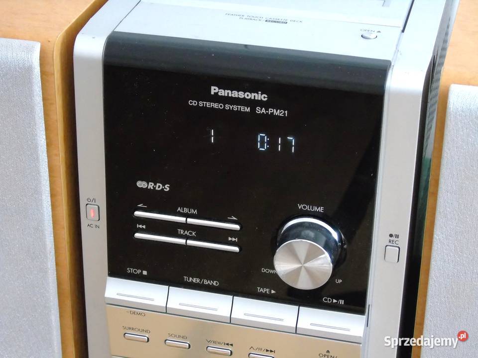 Wieża Panasonic SAPM21 kolumny CD radio RDS Elektronika Jasło