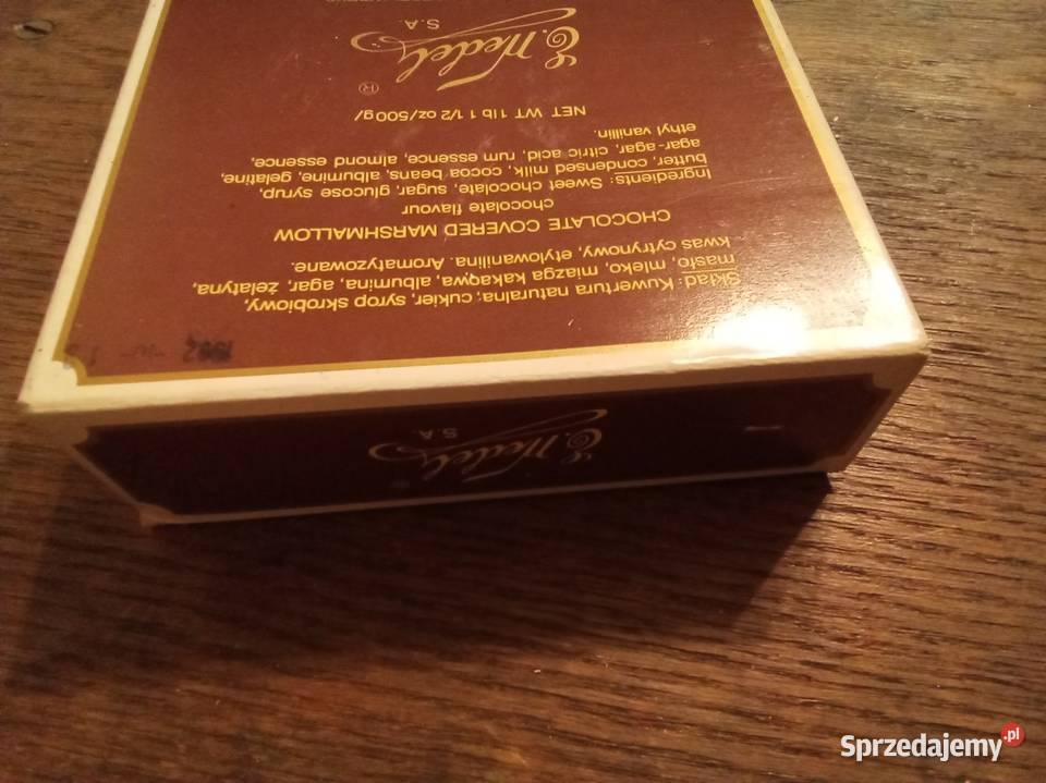 Ptasie mleczko czekoladowe puste opakowanie lata Warszawa