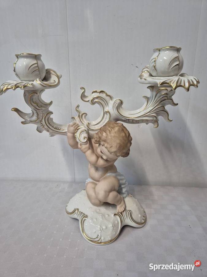 Porcelanowy świecznik Rawa Mazowiecka