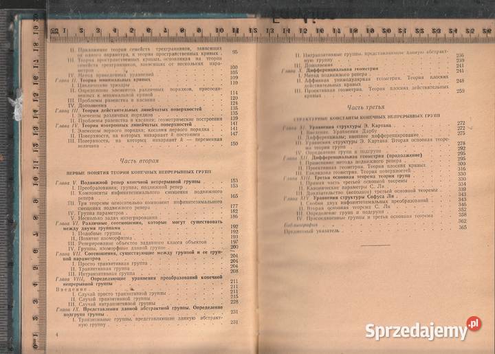 Teoria grup skończonych ciągłych geomróżniczkowa Pruszków