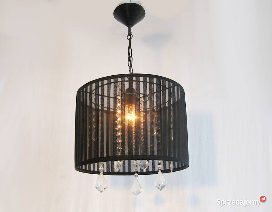 Lampa wisząca czarna kryształki Dom i Ogród zachodniopomorskie Szczecinek