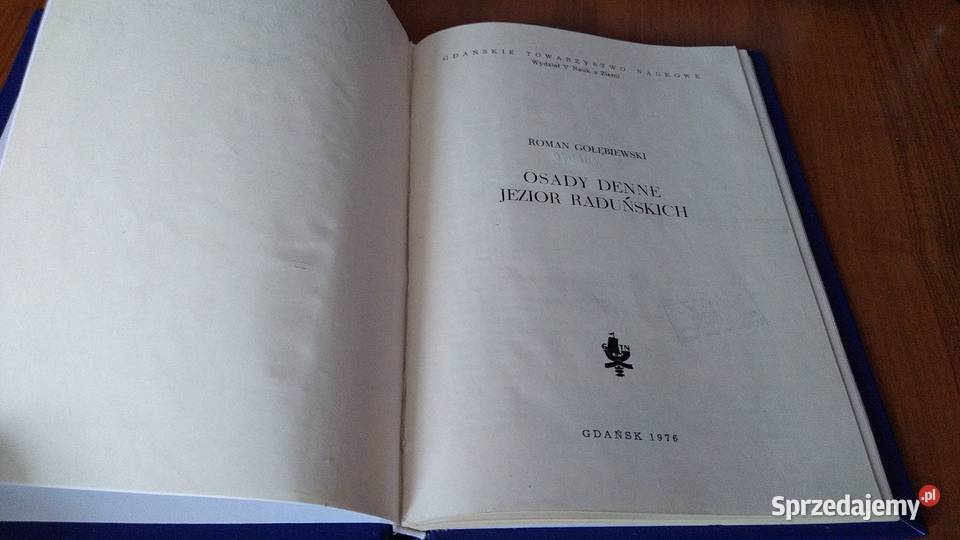 Osady denne Jezior Raduńskich Roman Gołębiewski Książki naukowe i popularnonaukowe Gdańsk sprzedam