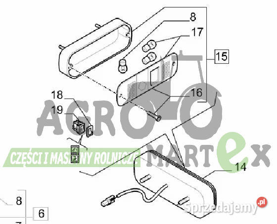 5181821 LAMPA TYLNA LH KPL CNH dolnośląskie Wichrów