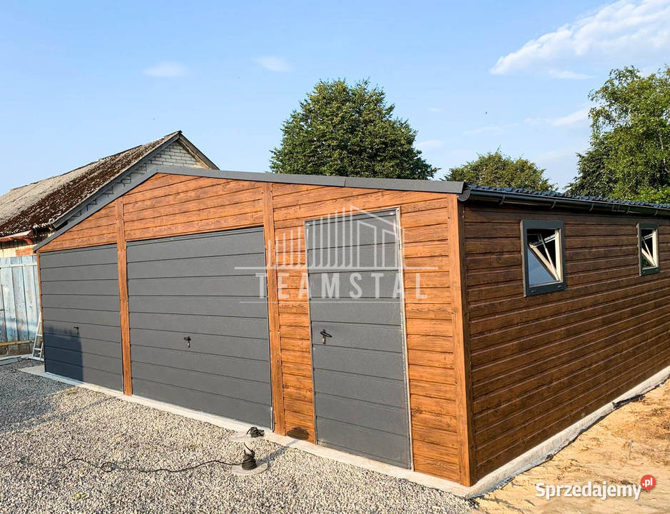 GARAŻ BLASZANY 8m x 7m 2x Brama drzwi 2x okno 56m2 Rawa Mazowiecka